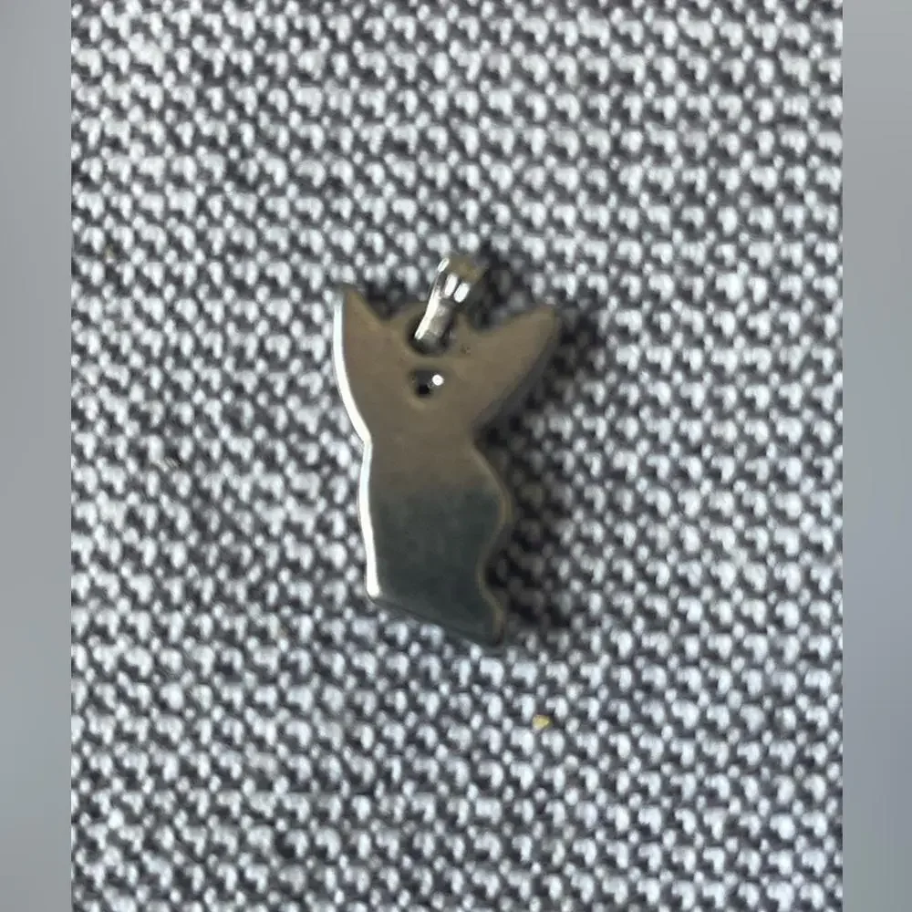 Vintage Silver Playboy Bunny Pendant with Turquoise‎ Inlay